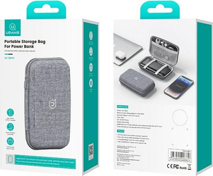 Actual product image Usams Protective case US-ZB263 for power bank grey