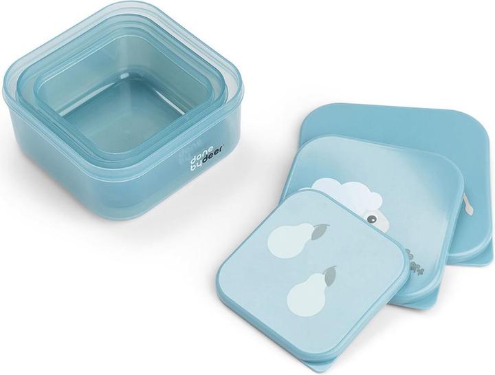 Produktbild Done by Deer Nahrungsbehälter & Portionierer 3-tlg. Snackboxen-Set - Tiny Farm - Blau
