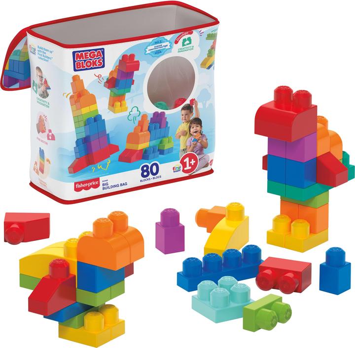 Image du produit Mega Bloks Sac 80 BRIQUES - Briques de construction - 12 mois et +