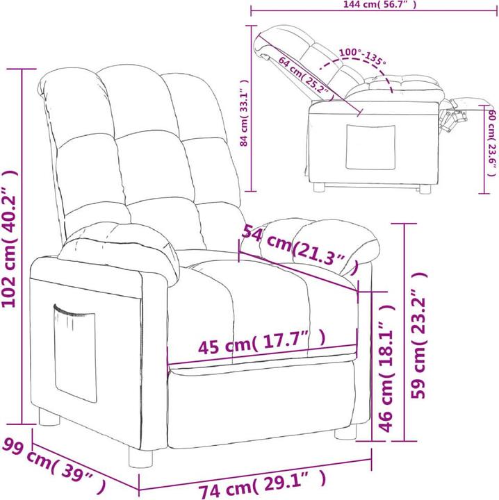 Actual product image vidaXL Relaxsessel