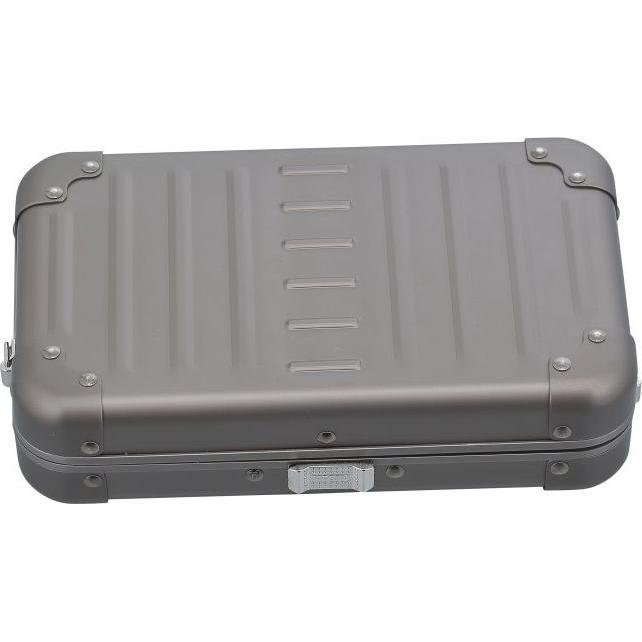 Aleon, Handtasche, Aluminium Vanity Case 7,5", Braun