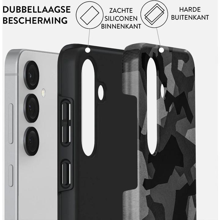 Actual product image Burga Tough Case Samsung Galaxy S25 - Night Black Camo (Samsung Galaxy S25)