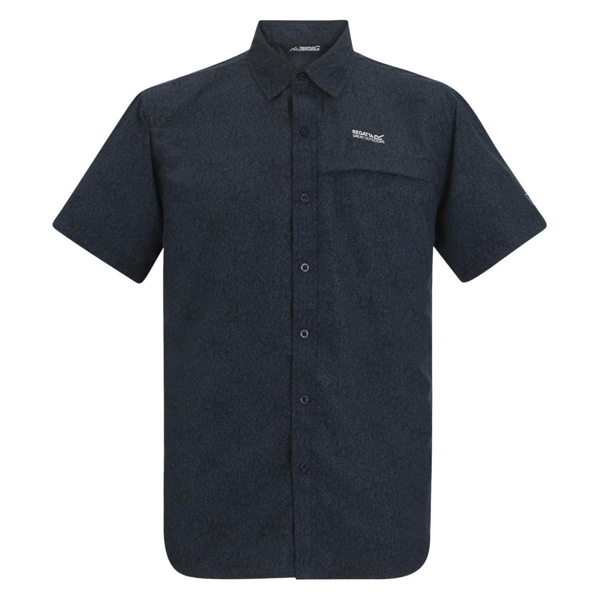 Regatta, Herren, Hemden, Mindano, Schwarz, (4XL)