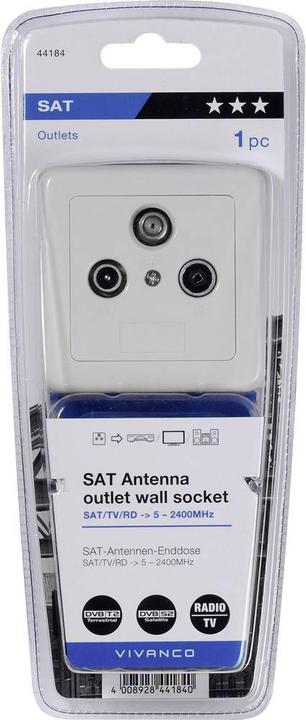 Produktbild Vivanco Antennendose SAT, TV, UKW (Antennendose)