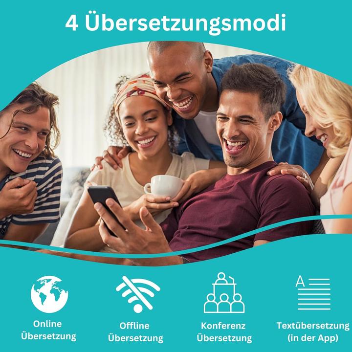 Immagine prodotto Enence Zwei-Wege-Echtzeit-Übersetzer für 60+ Sprachen