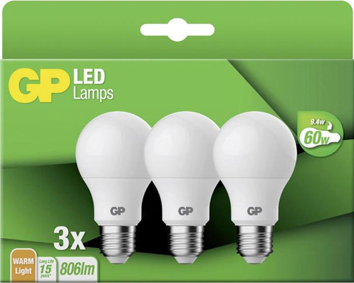 Actual product image GP Batteries 1x3 Lighting LED Classic E27 9,4W (60W replacement) 087687 (E27, 806 lm, 1x)