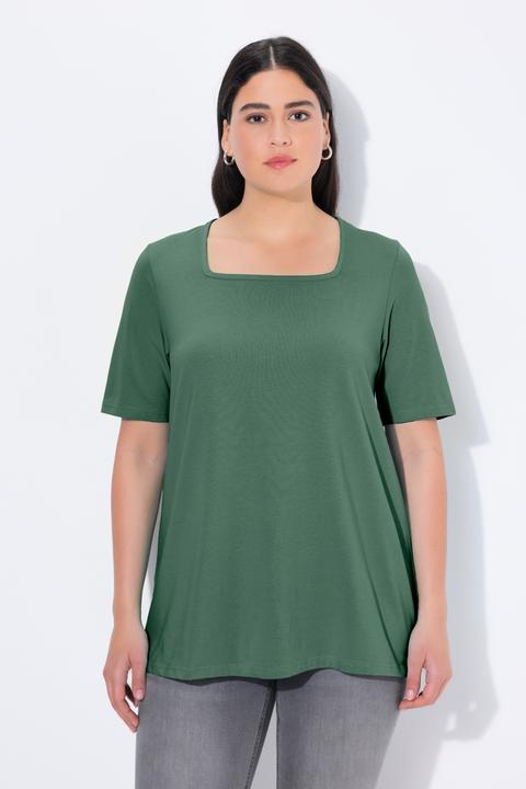 Actual product image Ulla Popken Essential Square Neck Stretch Tee (58)
