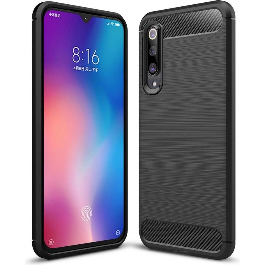 Thumbnail - Screenguard Xiaomi Mi 9 SE Hülle Carbon Brushed Soft TPU (Xiaomi Mi 9 SE), Smartphone Hülle, Schwarz