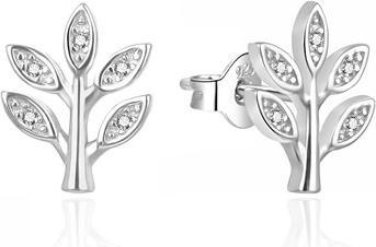 Actual product image Agato - Silver earrings Twig with zircons AGT-E103PW