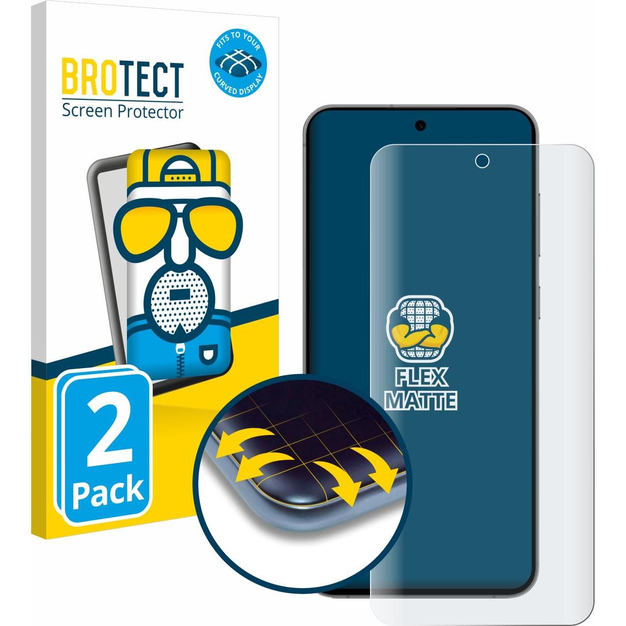 BROTECT Fullscreen Schutzfolie Displayschutz Folie Matt Entspiegelungsfolie (2 Stück, Samsung Galaxy S21), Smartphone Sc...