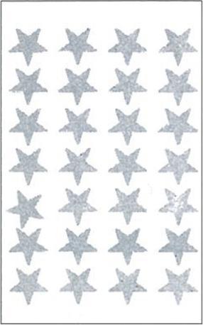 BSB-Obpacher Aufkleber Deco Sticker Sterne silber klein