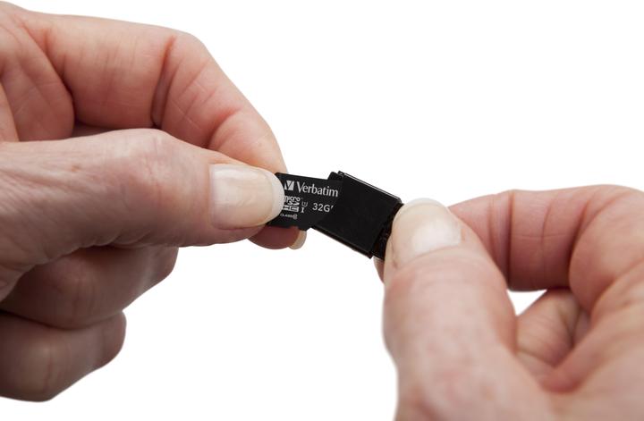 Actual product image Verbatim mircoSDHC UHS-I 32GB Class 10 incl USB Card Reader (32 GB, SDHC, U1, UHS-I)