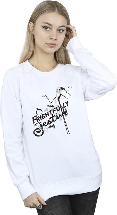 Actual product image Disney Womens/Ladies The Nightmare Before Christmas Frightfully Festive Sweatshirt (S)