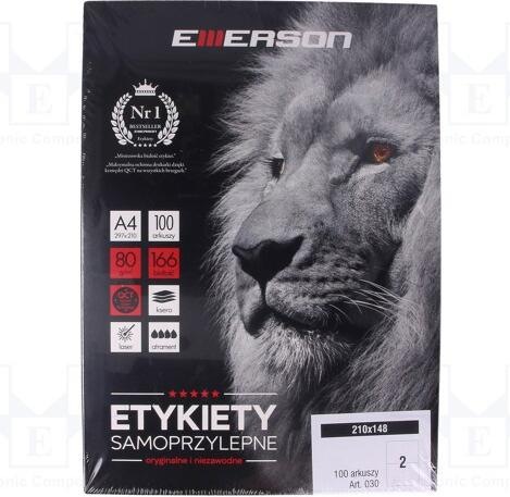 Produktbild Emerson Universelle Klebeetiketten A4 für CD 118,0x188,0mm (35K066X)