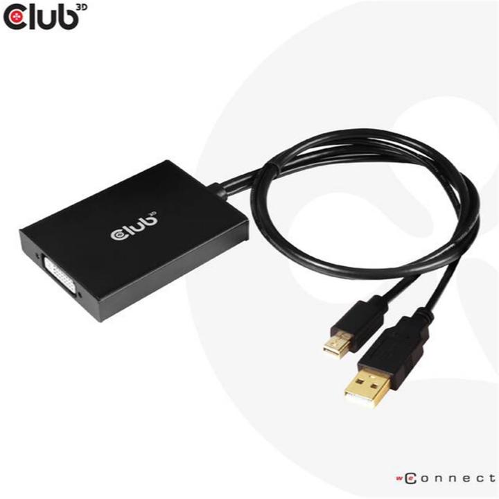 Actual product image Club 3D Adapter Cable CAC-1130-A Mini DisplayPort - DVI-D (Mini DP, USB-A, 0.83 cm)