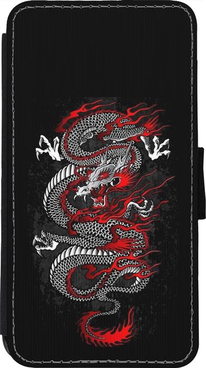 Actual product image PhoneLook Coque Wallet noir Japanese style Dragon Tattoo Red Black (Apple iPhone 11 Pro)