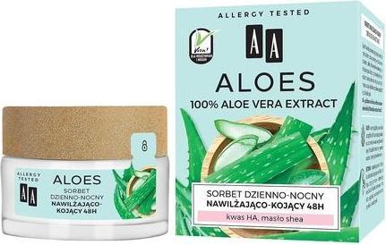 Produktbild Oceanic Aa - Aloe 100% Aloe Vera Extract Hydro Sorbet Sorbet Day-Night Moisturizing And Soothing 48H 50Ml (50 ml, Nachtcreme)
