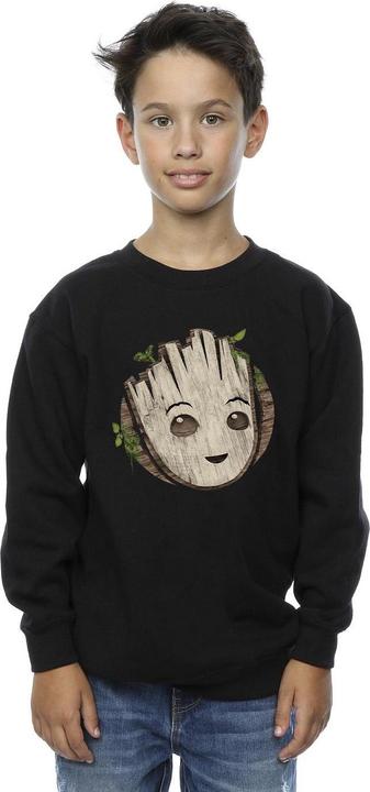 Actual product image Boys I Am Groot Wooden Head Sweatshirt (140, 146)