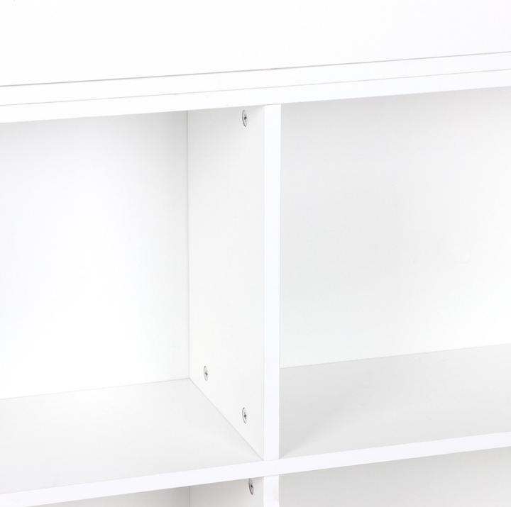 Relaxdays - Kinderregal mit Buchablagen, Weiss, 89,5 x 67 x 30 cm