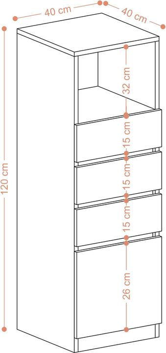 Produktbild Kalune Design Haisley (40 x 40 x 120 cm)