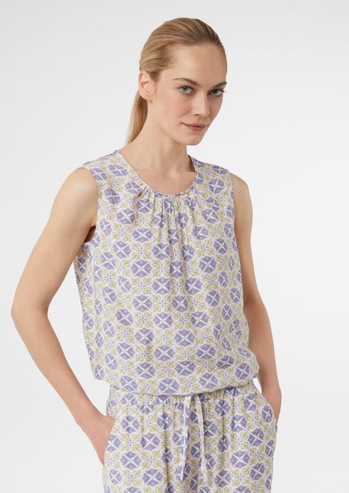 Produktbild Comma Bluse Strukturiertes Blusentop mit Raffung (34)