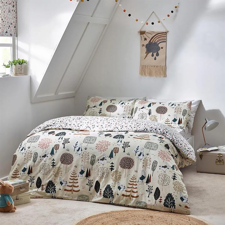 Immagine prodotto Peter Rabbit Scandi Woods Cotone Spazzolato Set Copripiumino - 100% Cotone Spazzolato