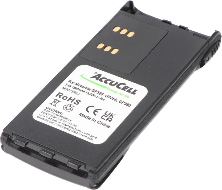 Actual product image AccuCell Battery Motorola GP320, GP340, GP360, HNN9008