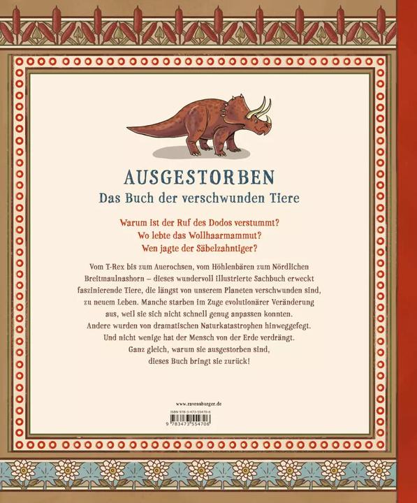 Produktbild Ravensburger Ausgestorben - Das Buch der verschwundenen Tiere (Deutsch, Joanna Wajs, Katarzyna Gladysz, 2020)