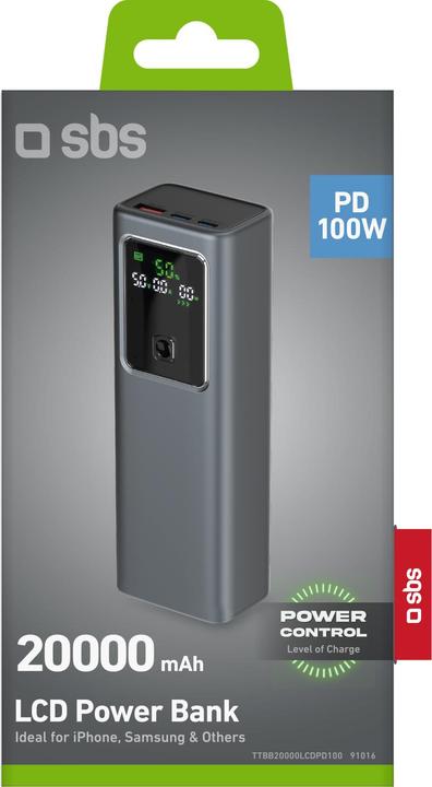 Image du produit SBS Powerbank (20000 mAh, 100 W, 74 Wh)