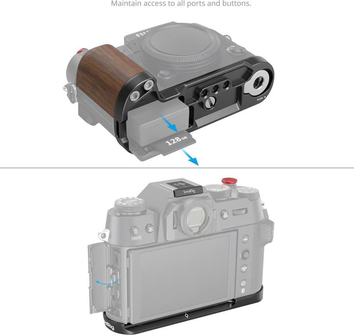 Produktbild SmallRig 4784 Wooden L Shape Grip for X T50 (Black) (Griff)