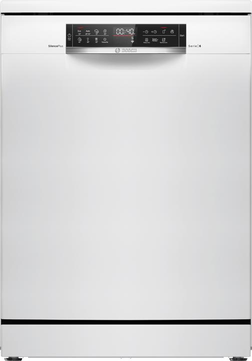 Bosch Hausgeräte Série 6, Lave-vaisselle pose libre, 60 cm, Blanc, SMS6ECW00E