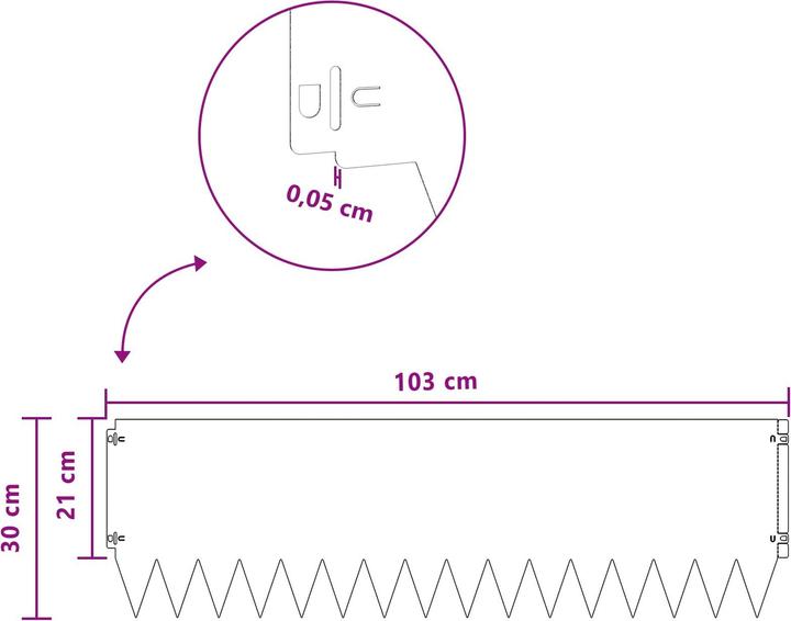 Produktbild vidaXL Gartenumrandung (103 cm)