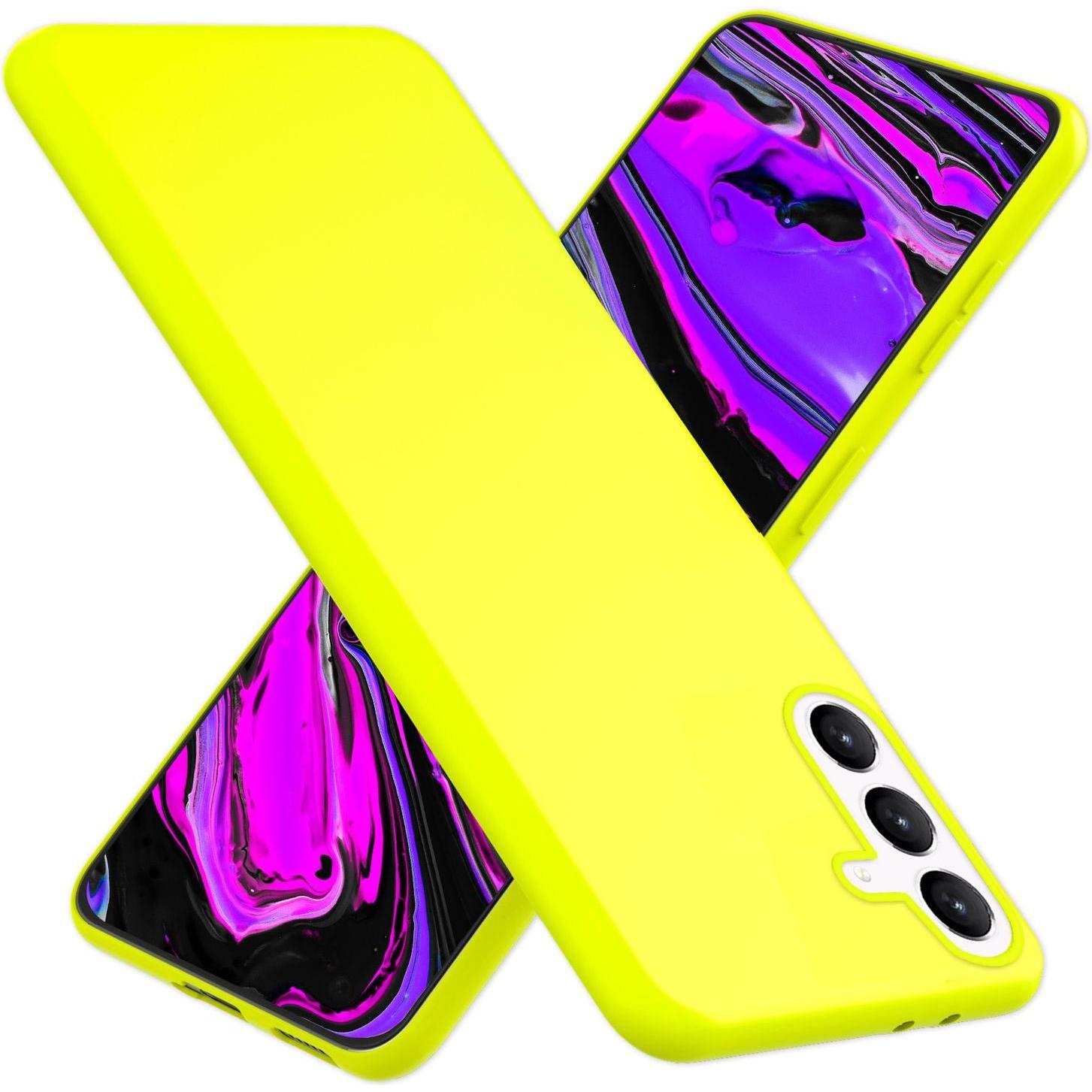 Nalia Neon Silikon Hülle (Samsung Galaxy S24+), Smartphone Hülle, Gelb