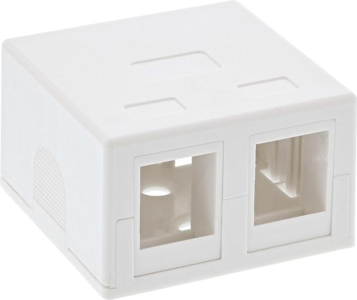 InLine Anschlussdose Aufputz für 2x Keystone RJ45 Buchse