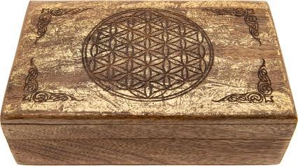 Berk Boîte en bois "Fleur de vie (13.50 cm)