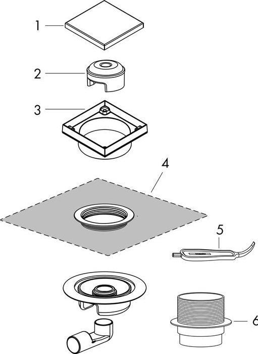 Image du produit hansgrohe 56112800 RainDrain Spot Écoulement ponctuel (150 mm)
