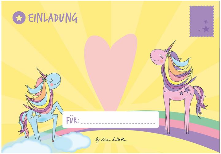 Immagine prodotto Biglietti d'invito di compleanno unicorno (12 pz.)