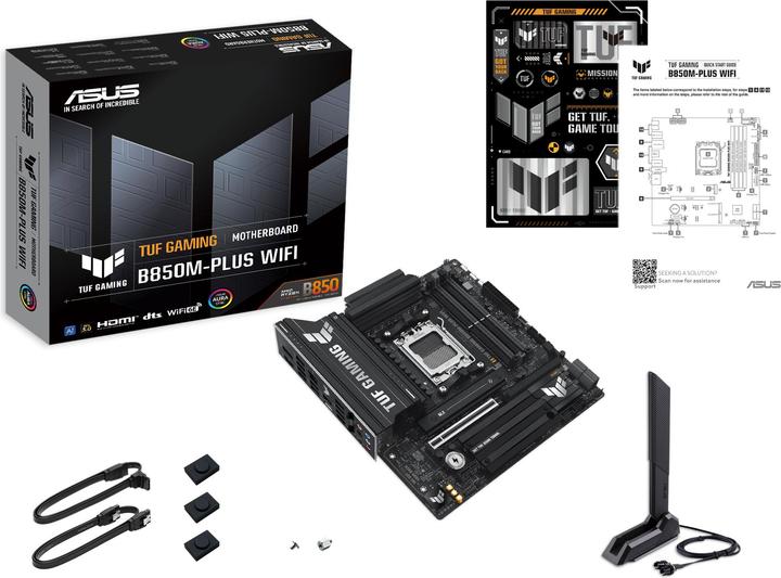 Produktbild ASUS TUF Gaming B850M-Plus Wifi (AM5, AMD B850, mATX)