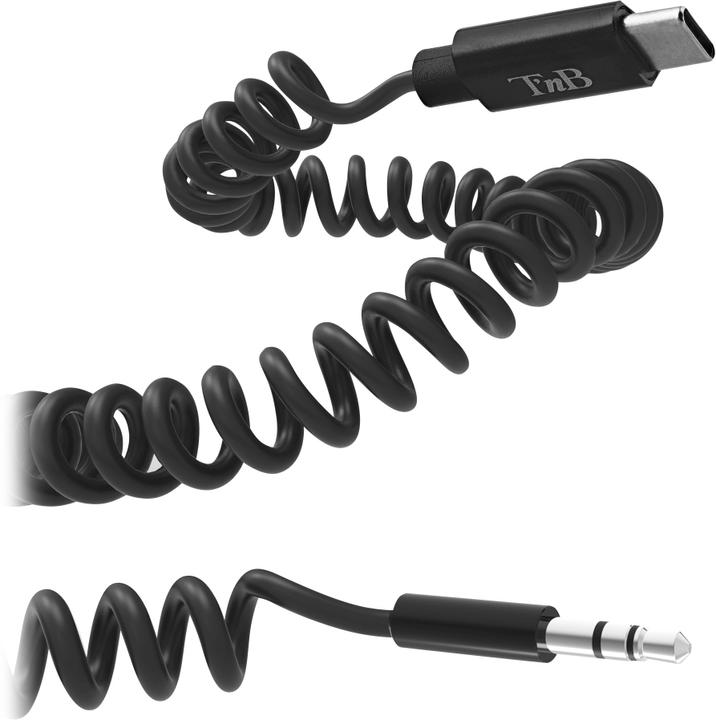 Produktbild T'nB USB-C/3.5mm Klinken Spiralkabel
