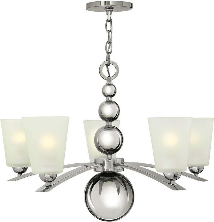 Produktbild Elstead Lighting Zelda Kronleuchter E27 5-fach Poliertes Nickel (68.60 cm)