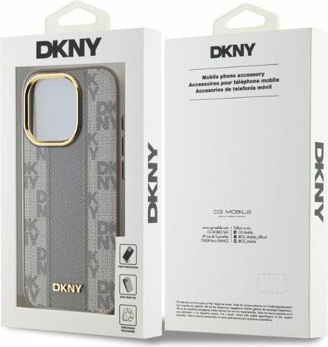 Image du produit DKNY checkered Motif PU Leather Case pour Apple pour iPhone 15 Pro - beige (Apple iPhone 15 Pro)