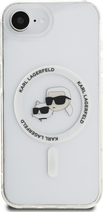Actual product image Karl Lagerfeld Case IML Metal Karl & Choupette Heads MagSafe for iPhone 16e white (Apple iPhone 16e)