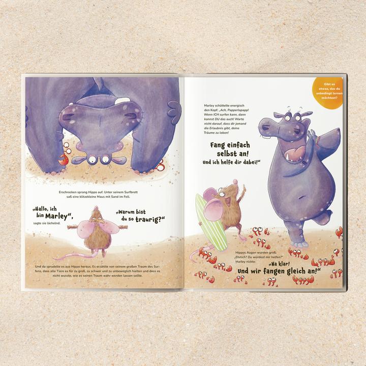 Actual product image Hippo lernt surfen (German, Laura Malina Seiler, 2025)