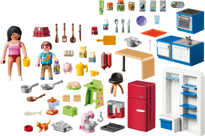 Produktbild Playmobil Familienküche (70206, Playmobil Dollhouse)