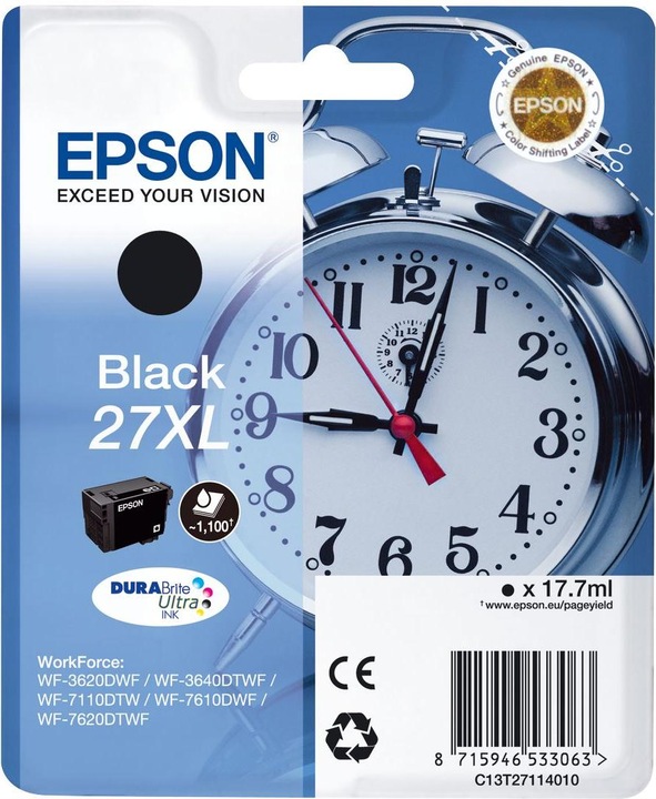 Produktbild Epson 27XL DuraBrite Ultra (BK)
