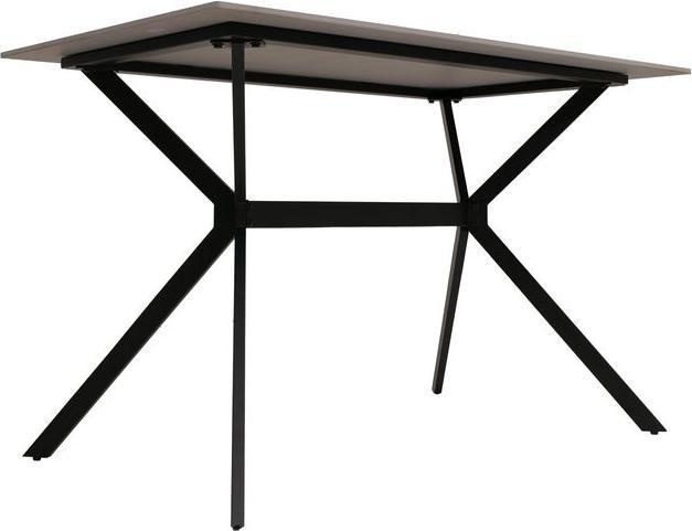 Image du produit Mendler Esszimmertisch HWC-O58, Sinterstein Metall, Marmor-Optik 120cm – grau