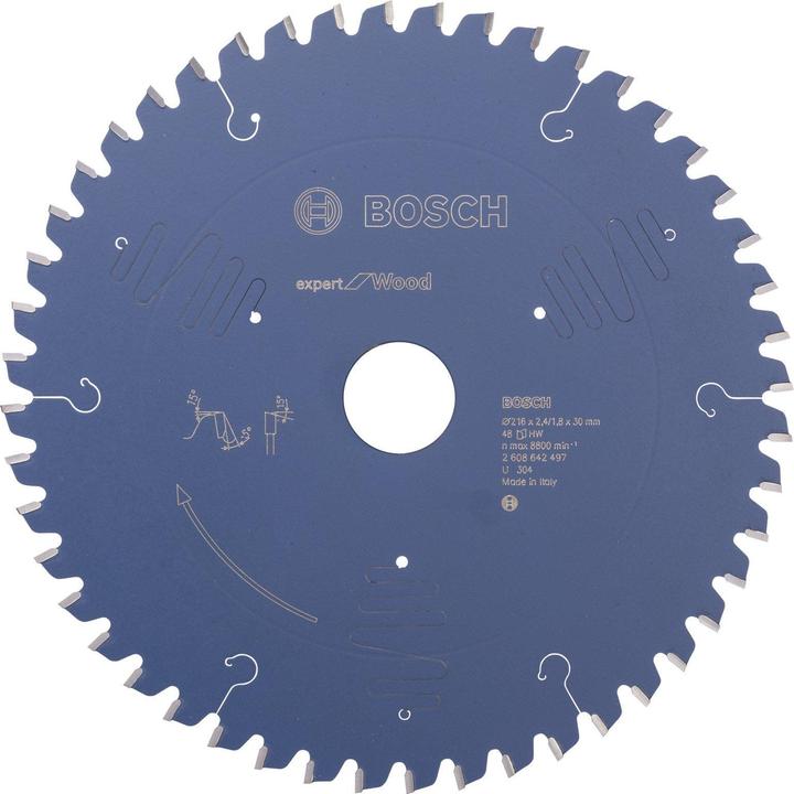 Bosch Professional Zubehör Kreissägeblatt Expert for Wood, 216 x 30 x 2,4 mm, 48