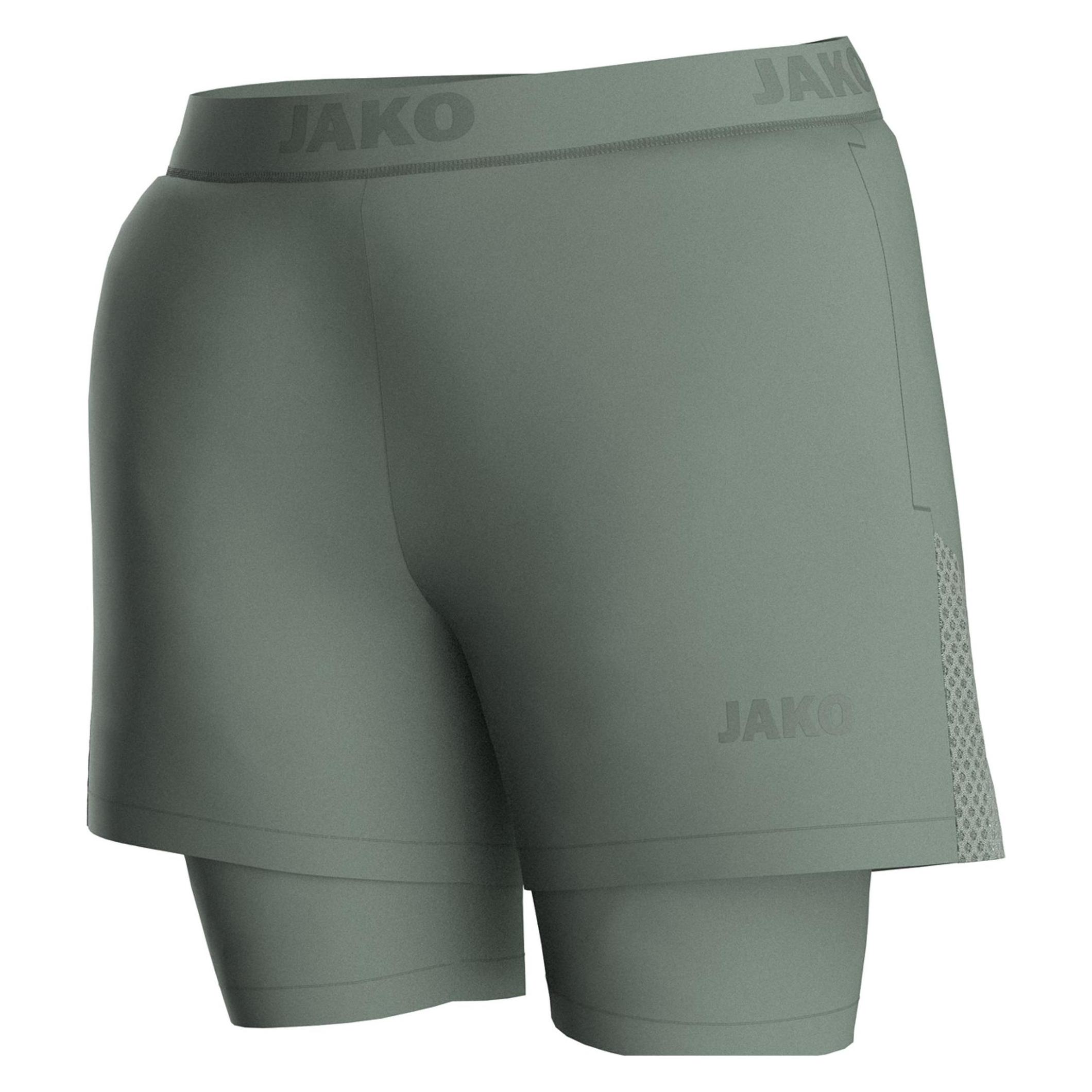 Jako, Damen, Sporthose, 2-in-1 Short Power (44), Grün