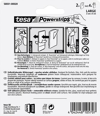 Produktbild tesa Powerstrips Bildernagel