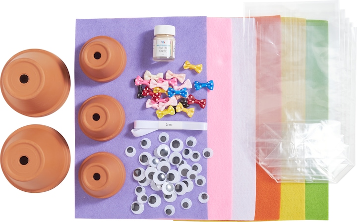 Produktbild VBS Bastelset "Tontopf-Hasen", 5er-Set